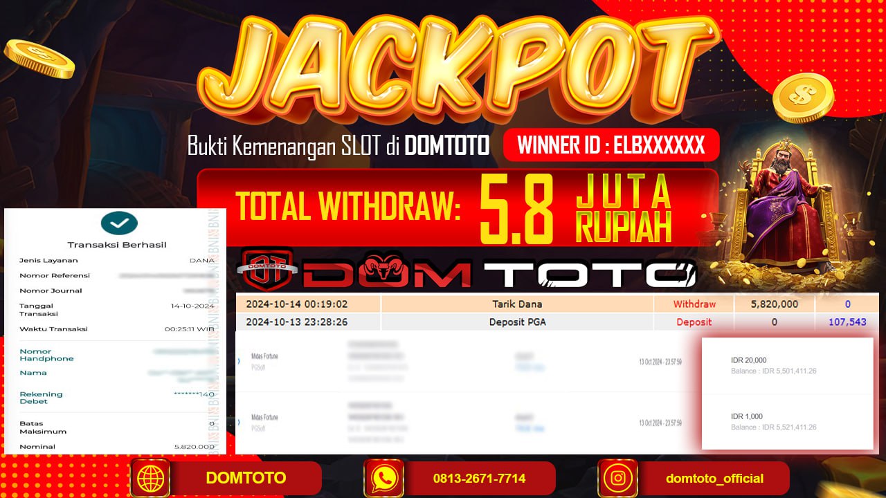 JACKPOT SLOT MIDAS FORTUNE 14 OKTOBER2024